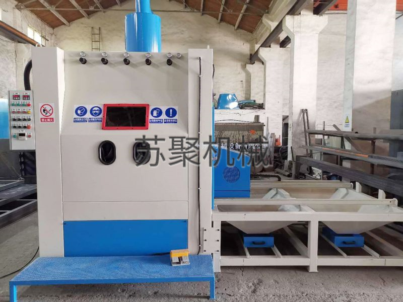 手動(dòng)臺(tái)車(chē)轉(zhuǎn)盤(pán)噴砂機(jī)